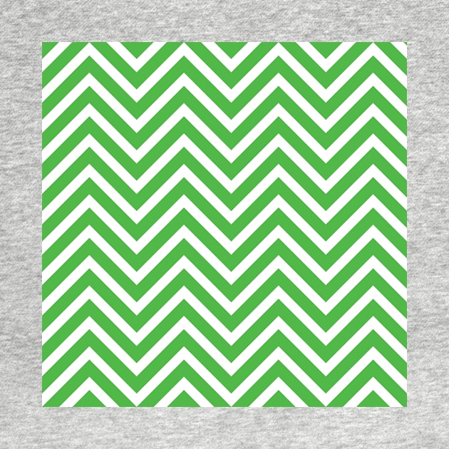 Green and White Chevron Pattern by 2CreativeNomads